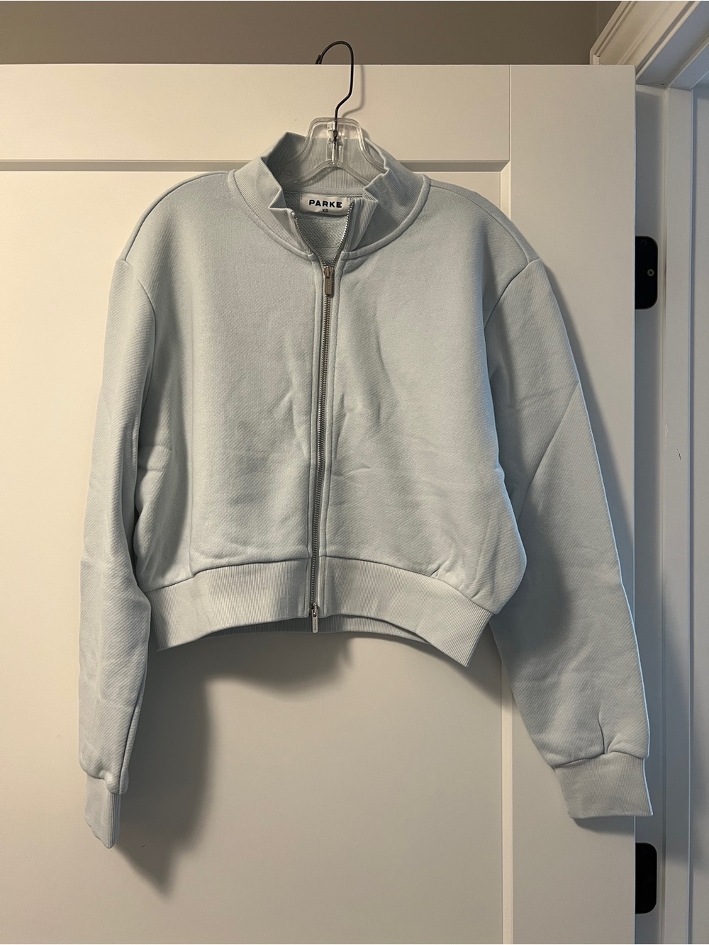 Parke zip up mockneck sweatshirt